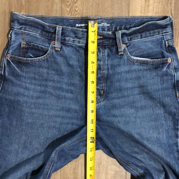 Like new! - OLD NAVY 100% Cotton High-Waist Button-Fly Slouchy Straight Jeans - Picture 10 of 11